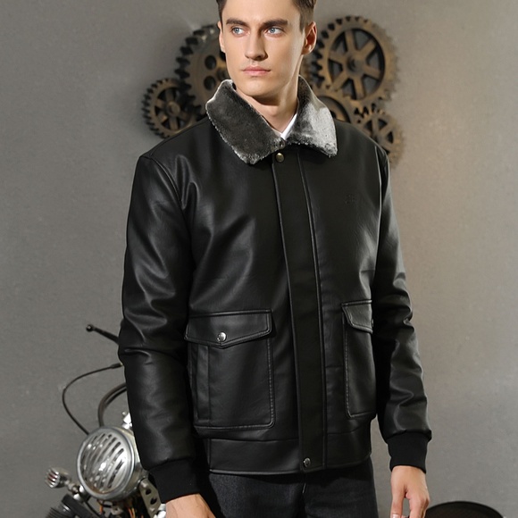Italian Men's Leather Jacket - Picture 2 of 3